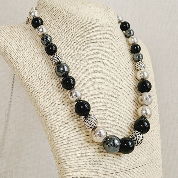 David Yurman Large Elements Bead Necklace With Bla - Picture 7 of 16